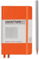 Записная книжка Leuchtturm A6 (в клетку), 187 стр., твердая обложка, оранжевая