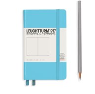 Записная книжка Leuchtturm A6 (в клетку), 187 стр., твердая обложка, холодно-синяя