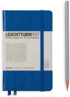 Записная книжка Leuchtturm A6 (в клетку), 187 стр., твердая обложка, королевски-синяя