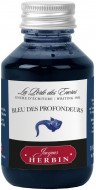 Чернила в банке Herbin, 100 мл, Bleu des profondeurs Сине-черный