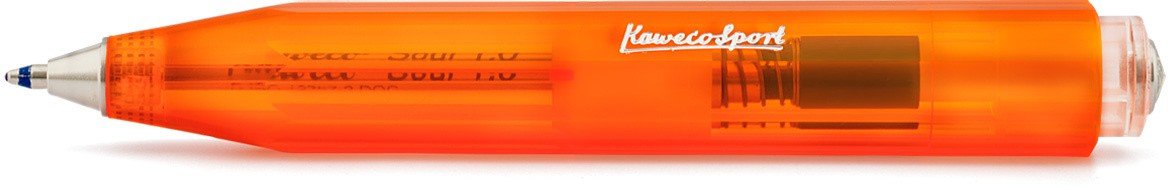 Ручка шариковая Ice Sport 1мм оранжевый прозрачный корпус