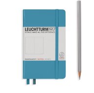 Записная книжка Leuchtturm A6 (в точку), 187 стр., твердая обложка, нордически-синяя