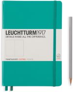 Записная книжка Leuchtturm A5 (в точку), 251 стр., твердая обложка, изумрудная