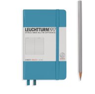 Записная книжка Leuchtturm A6 (в линейку), 187 стр., твердая обложка, нордически-синяя